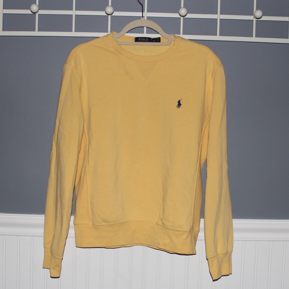 yellow polo sweatshirt